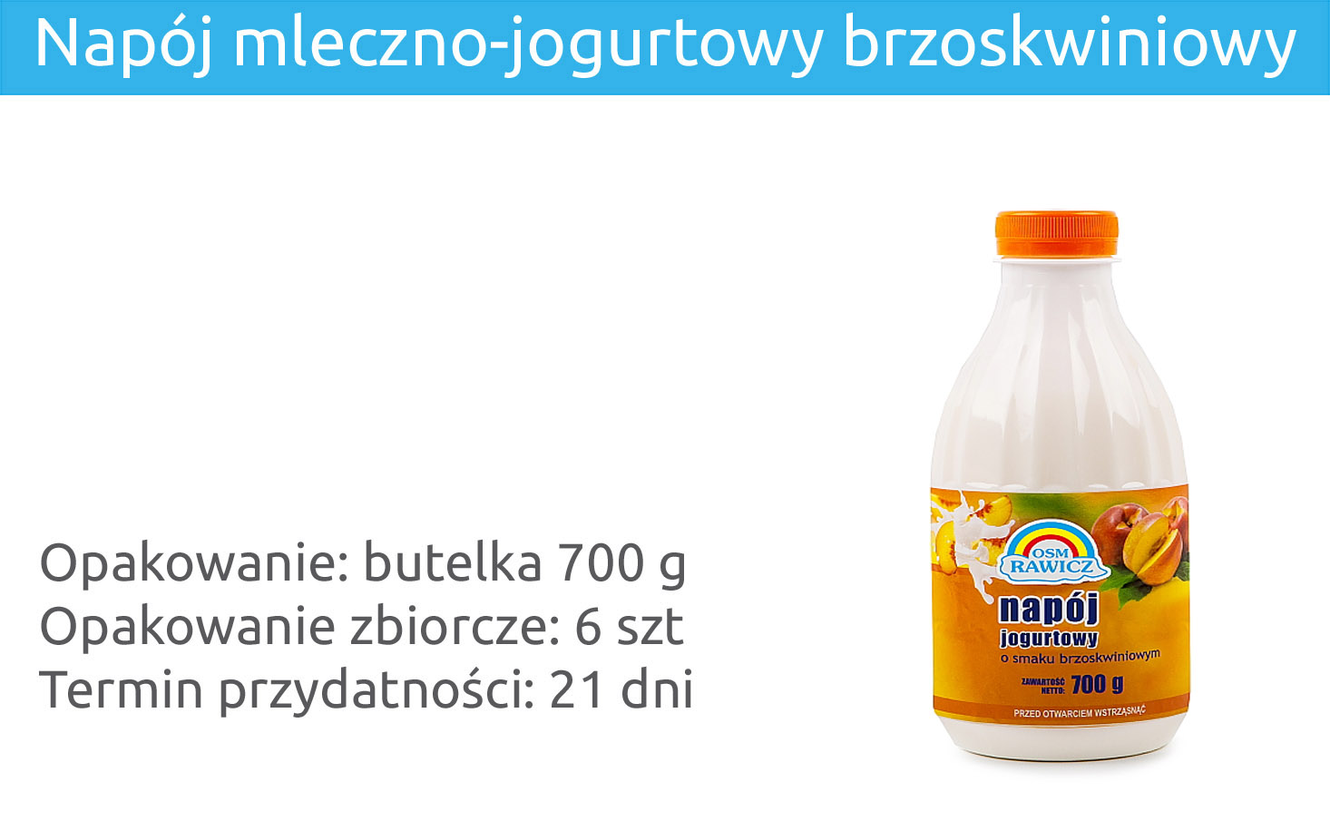 Napój mleczno-jogurtowy brzoskwiniowy